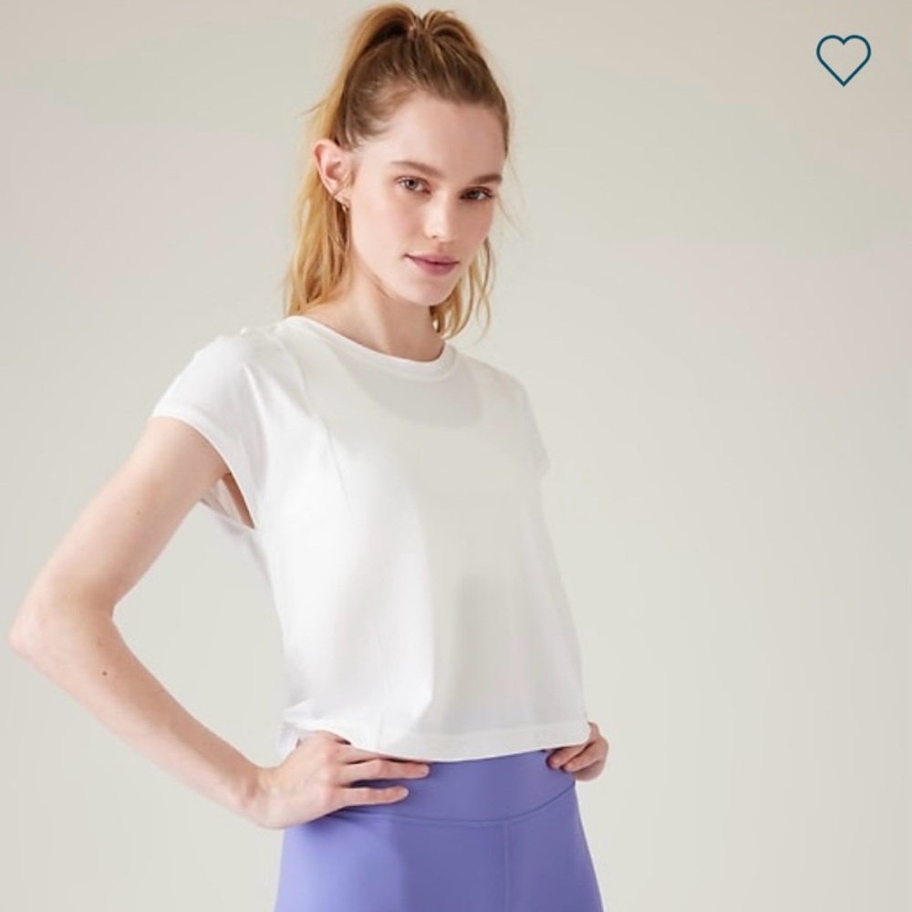 Athleta Ultimate Hybrid Tee M White NWT